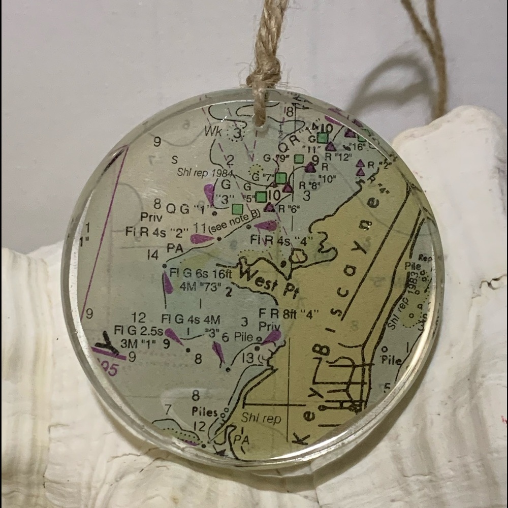 Nautical Chart Ornament